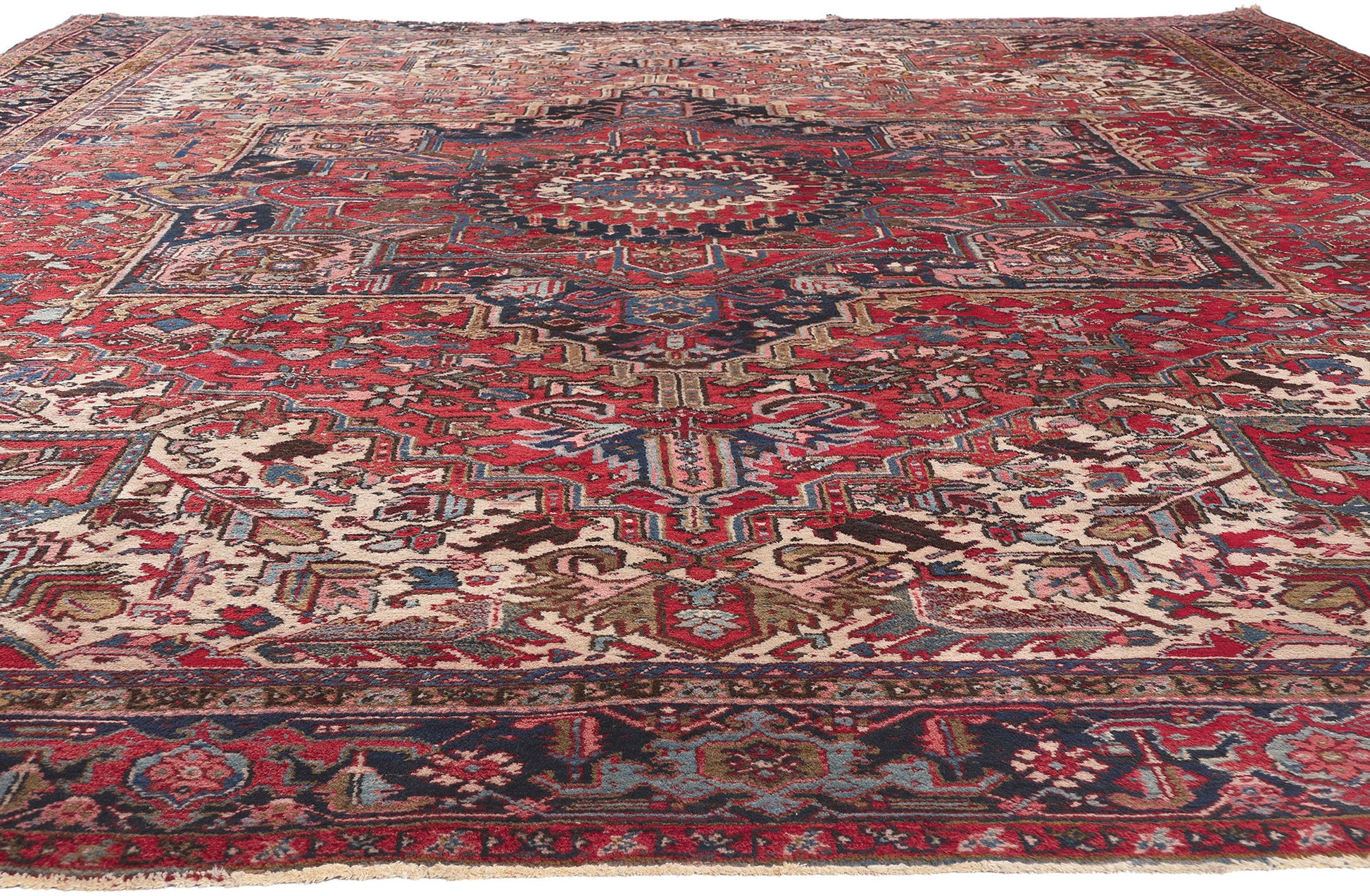 12 x 15 Antique Persian Heriz Rug 78540