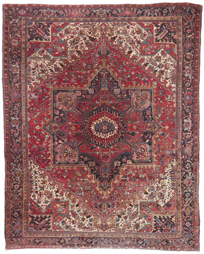 12 x 15 Antique Persian Heriz Rug 78540