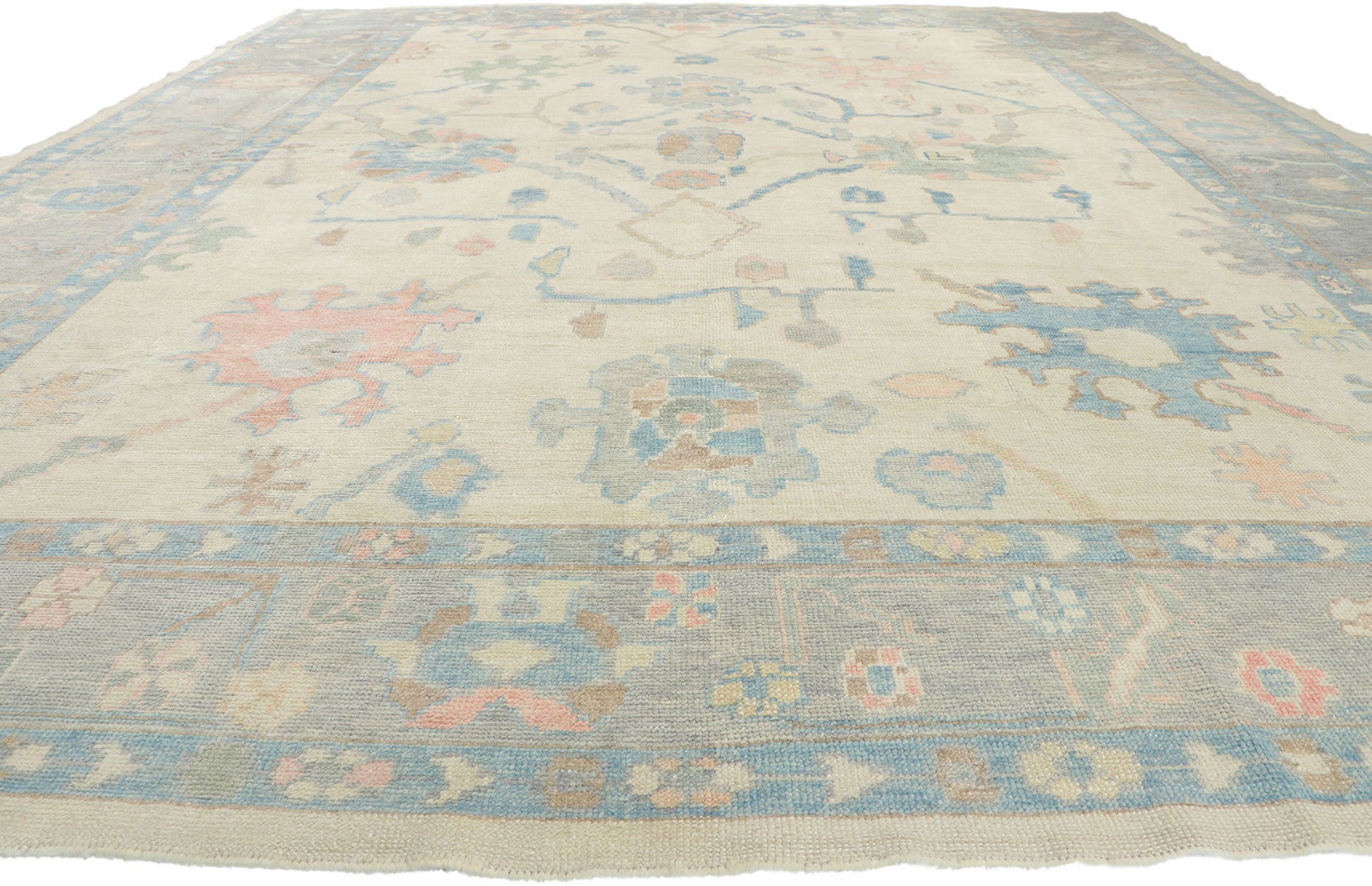 12 x 15 Pastel Turkish Oushak Rug 53796
