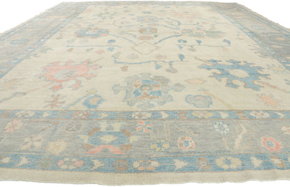 12 x 15 Pastel Turkish Oushak Rug 53796