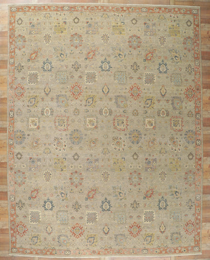 12 x 15 Vintage-Inspired Oushak Rug 30629