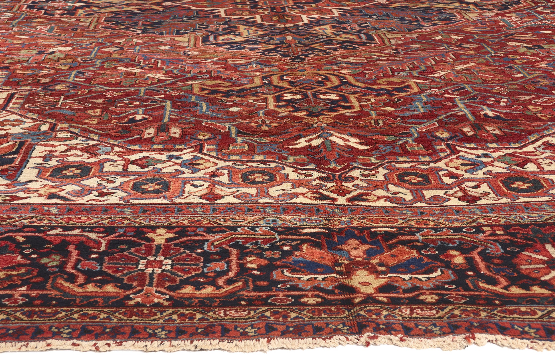 12 x 16 Antique Persian Heriz Rug 74680