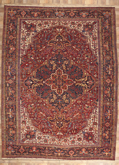 12 x 16 Antique Persian Heriz Rug 74680