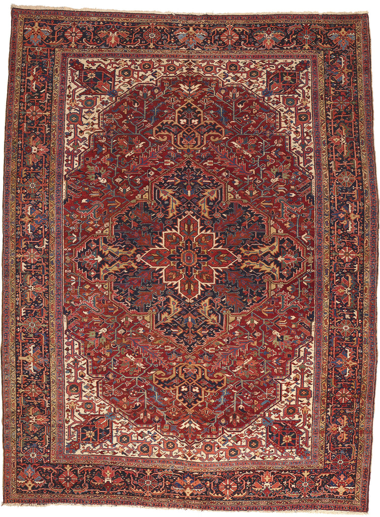 12 x 16 Antique Persian Heriz Rug 74680