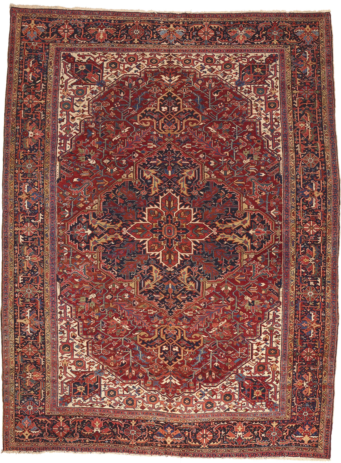 12 x 16 Antique Persian Heriz Rug 74680