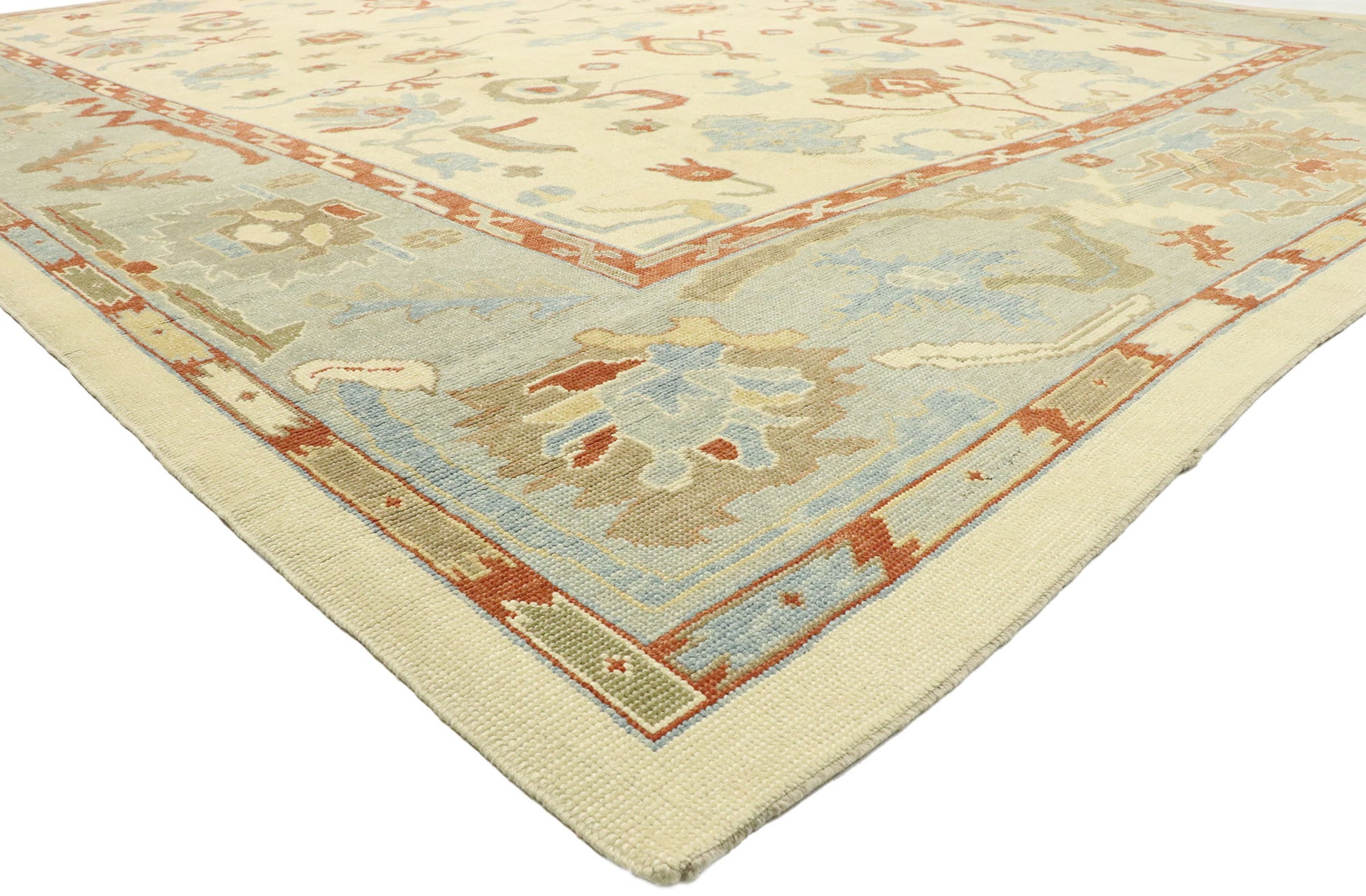 12 x 17 Modern Turkish Oushak Rug 51519