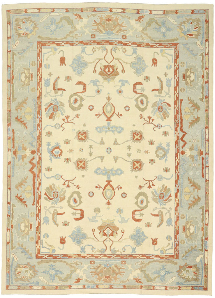 12 x 17 Modern Turkish Oushak Rug 51519
