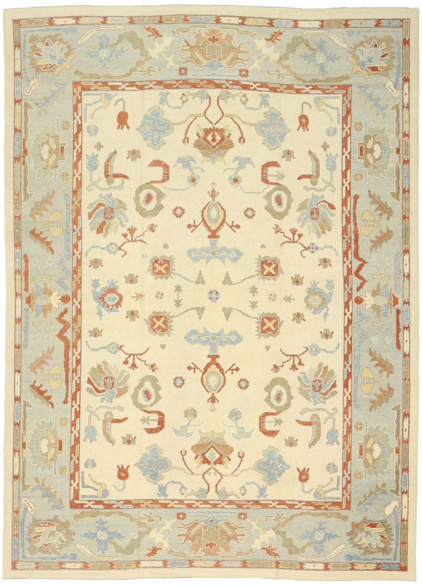 12 x 17 Modern Turkish Oushak Rug 51519