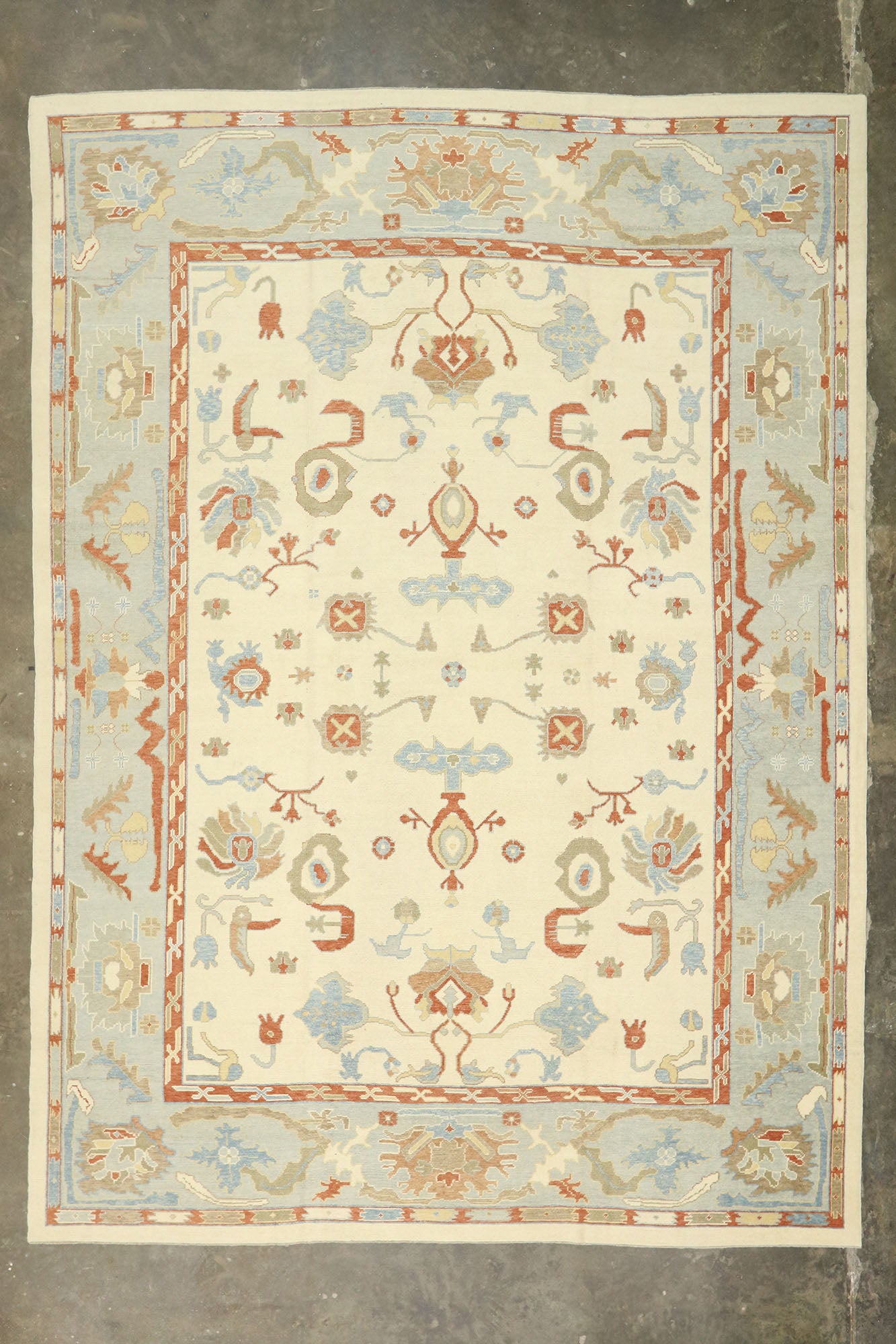 12 x 17 Modern Turkish Oushak Rug 51519