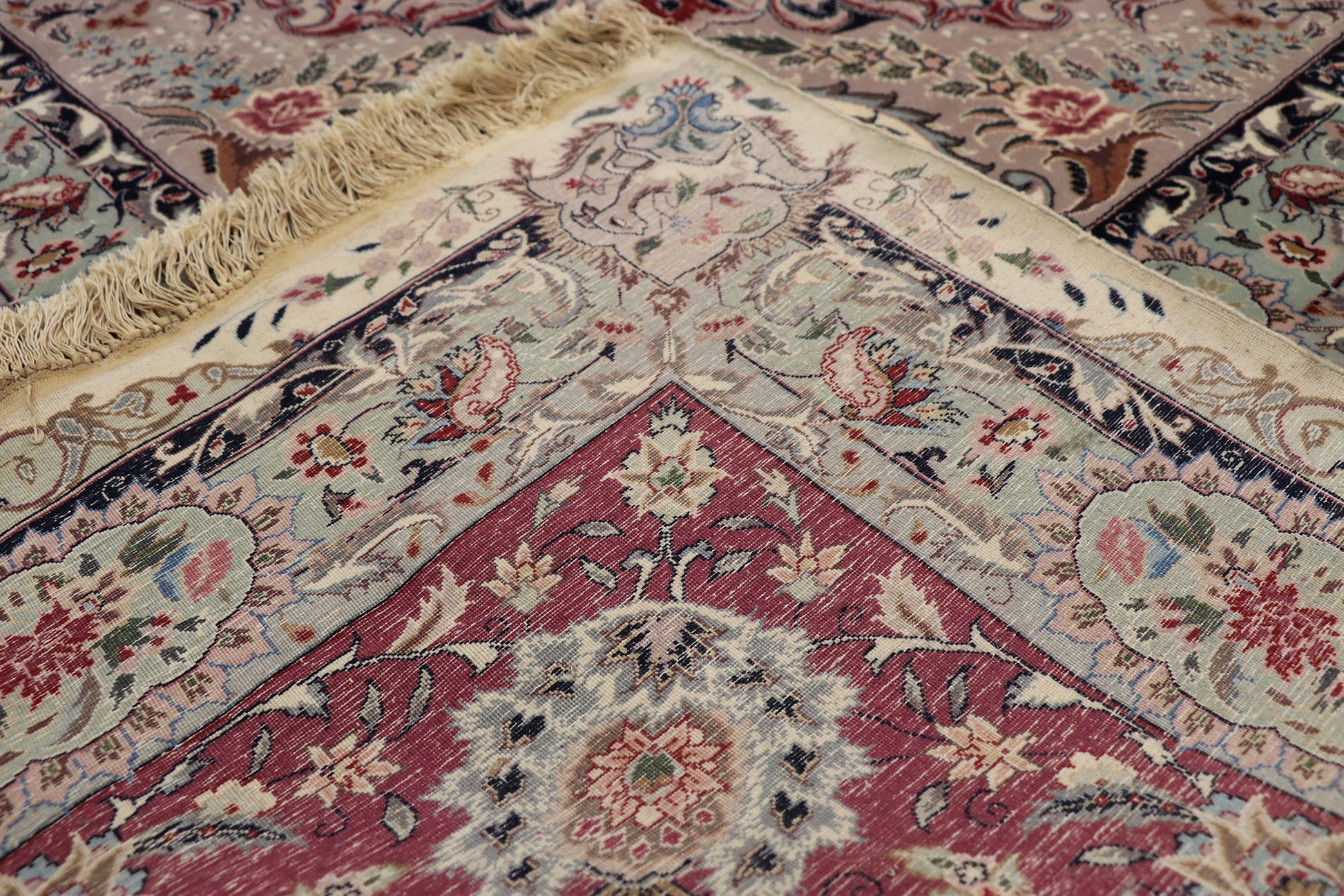 12 x 18 Antique Persian Tabriz Rug 77360