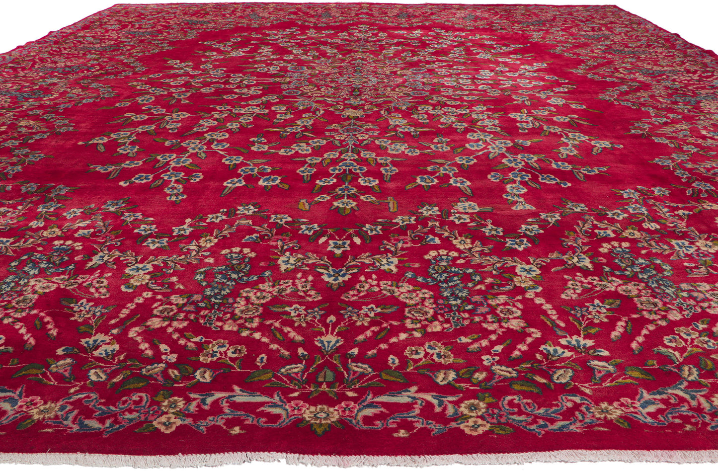 13 x 16 Antique Persian Kerman Rug 61209