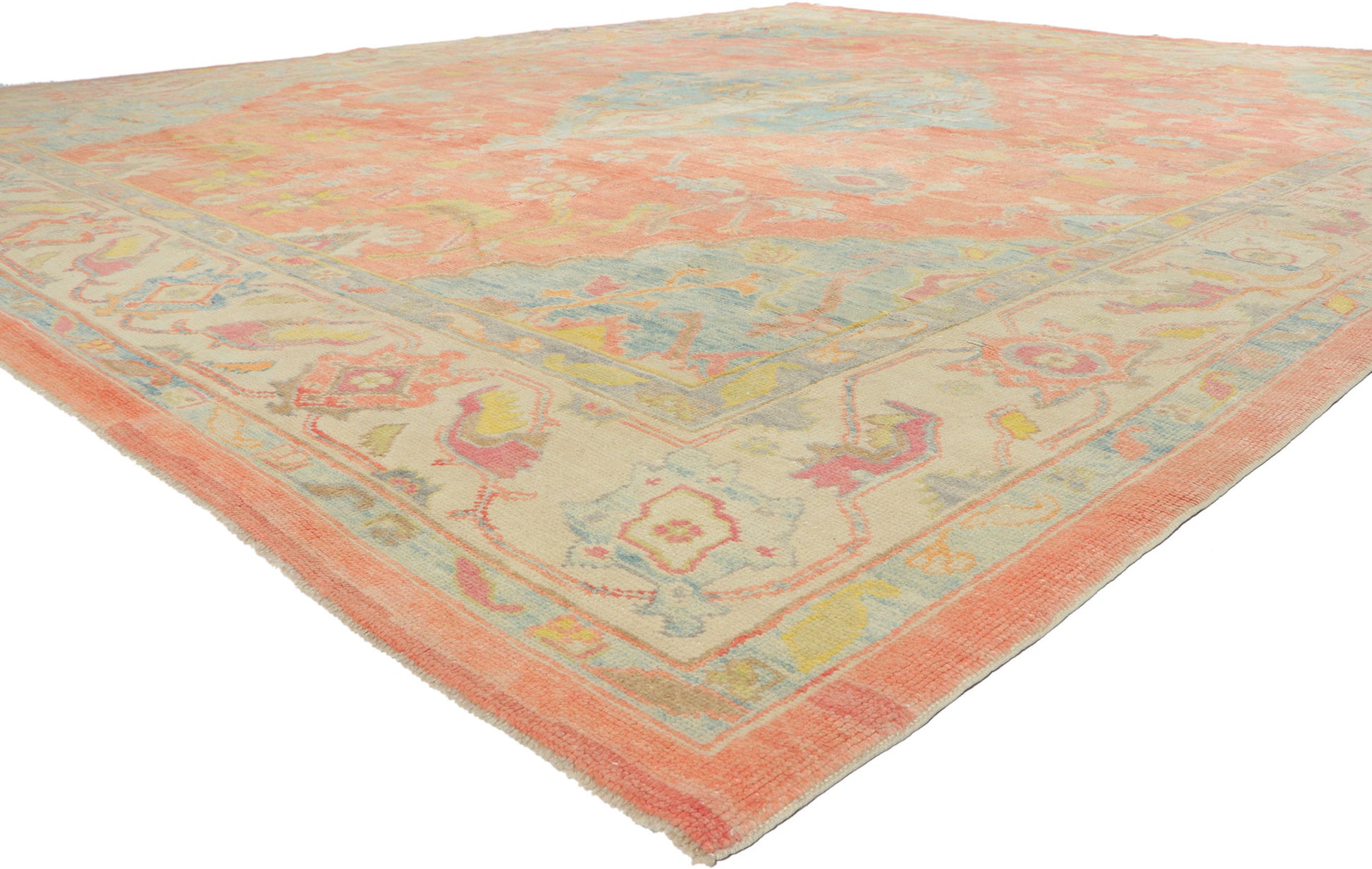 13 x 16 Colorful Turkish Oushak Rug 53797