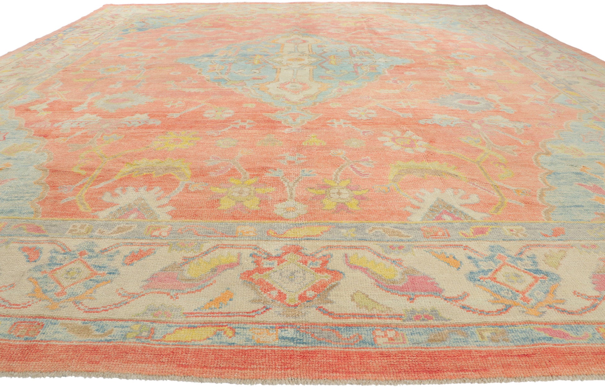 13 x 16 Colorful Turkish Oushak Rug 53797
