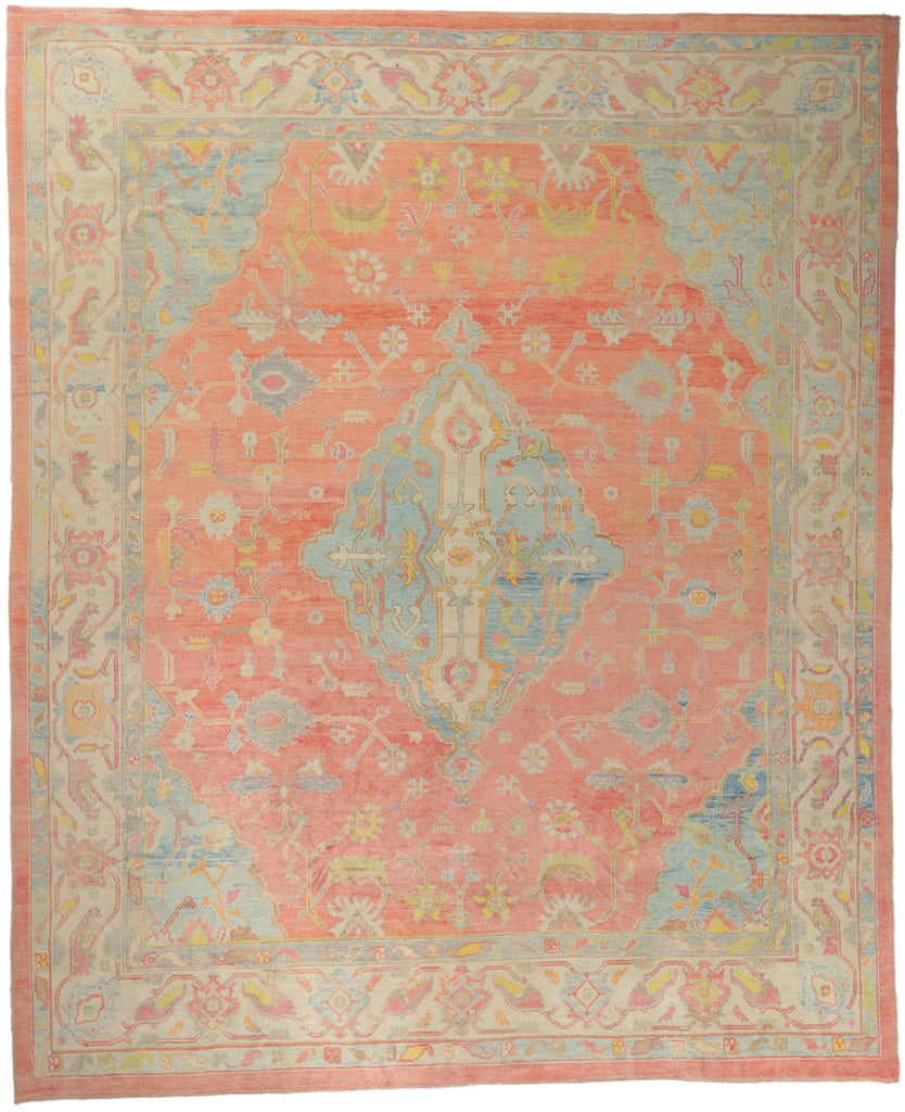 13 x 16 Colorful Turkish Oushak Rug 53797