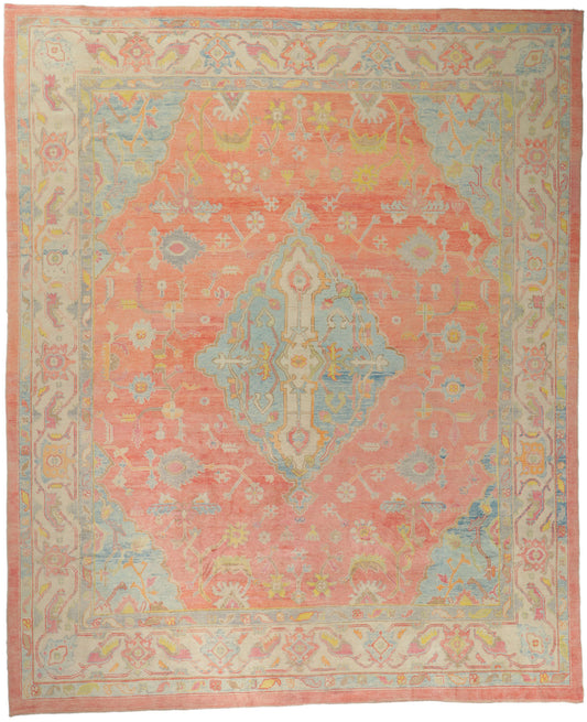 13 x 16 Colorful Turkish Oushak Rug 53797