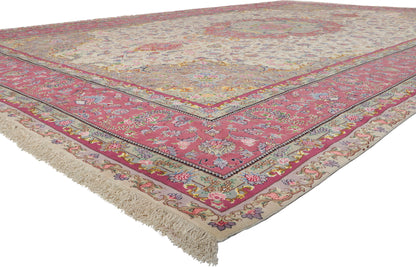 13 x 20 Vintage Persian Tabriz Rug 78326