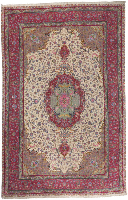 13 x 20 Vintage Persian Tabriz Rug 78326