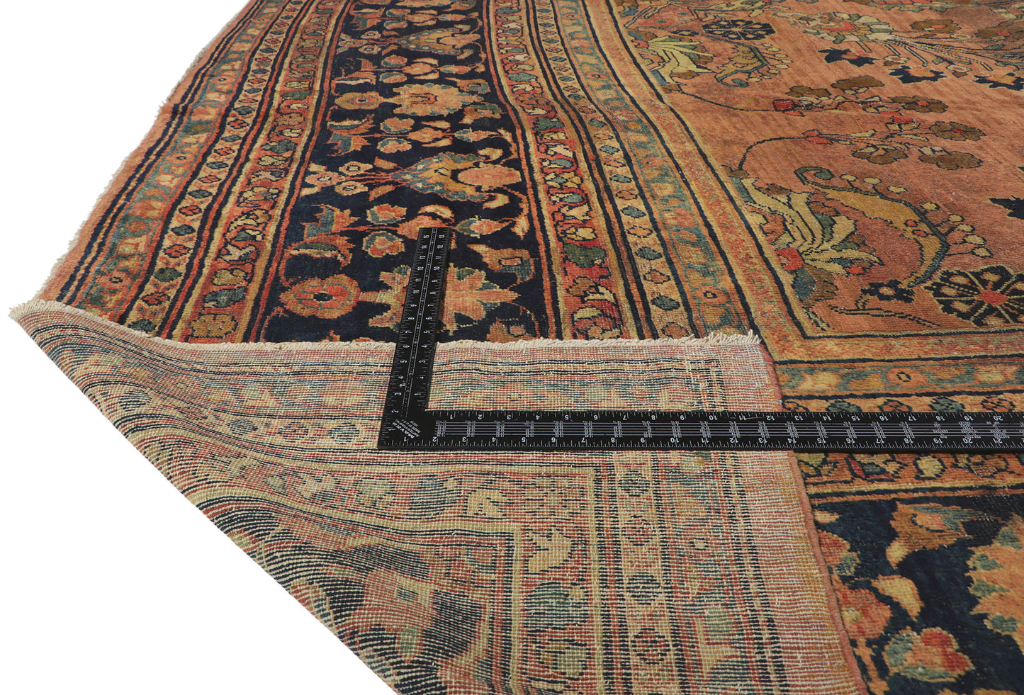 13 x 23 Antique Persian Mahal Rug 72045