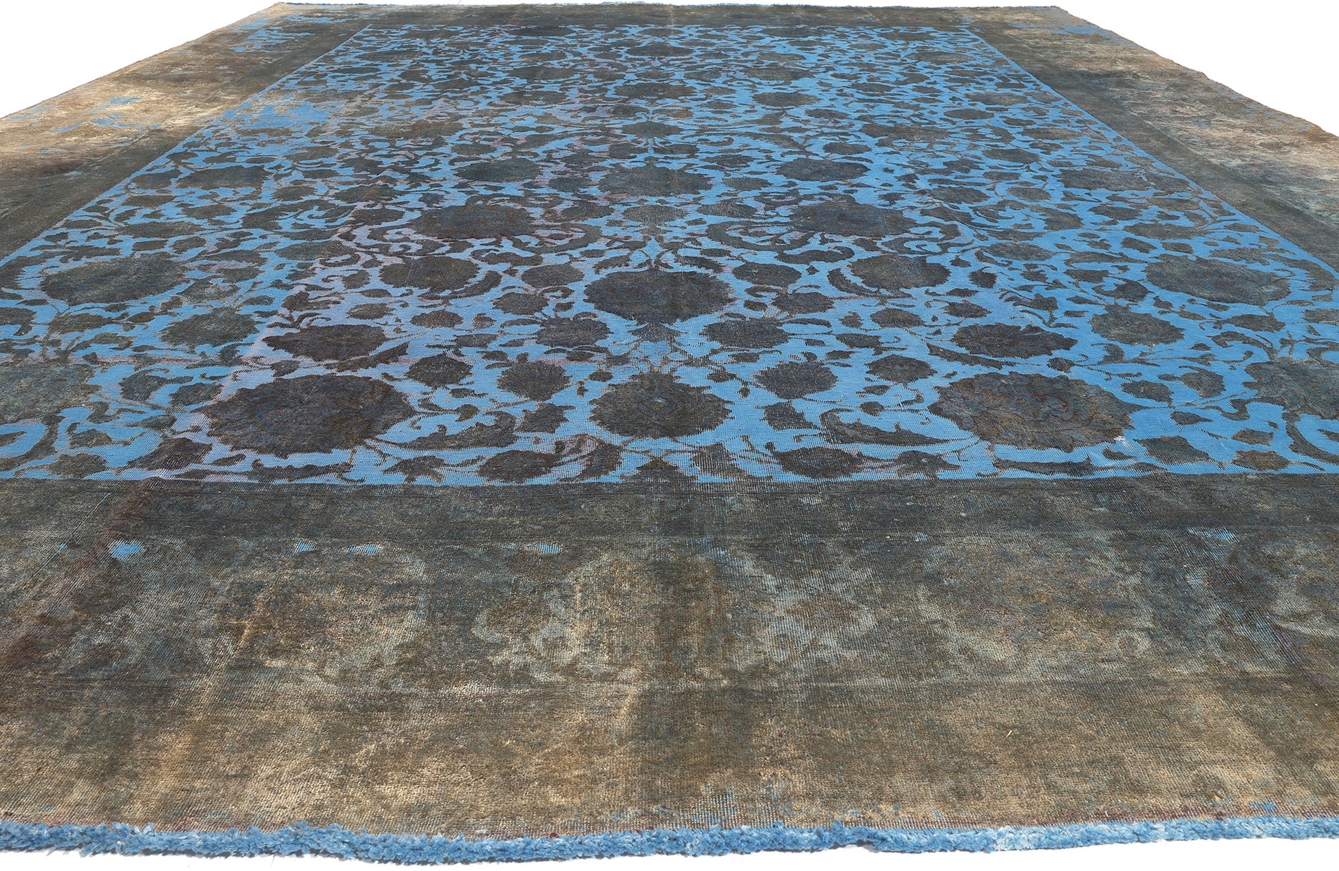 13 x 19 Vintage Persian Overdyed Rug 78579