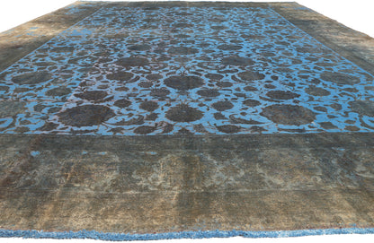 13 x 19 Vintage Persian Overdyed Rug 78579