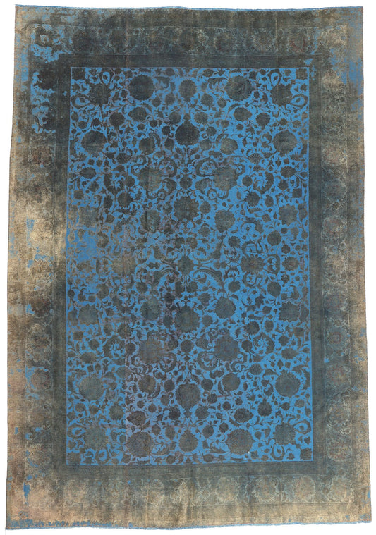 13 x 19 Vintage Persian Overdyed Rug 78579