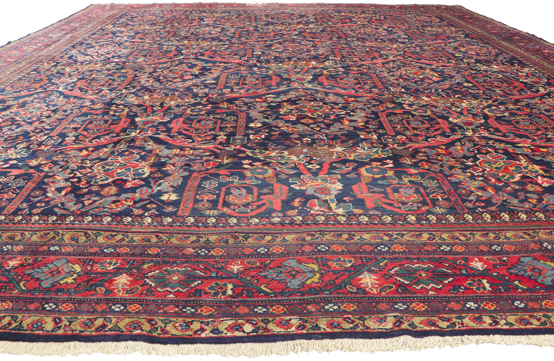 14 x 18 Antique Persian Mahal Rug 78520