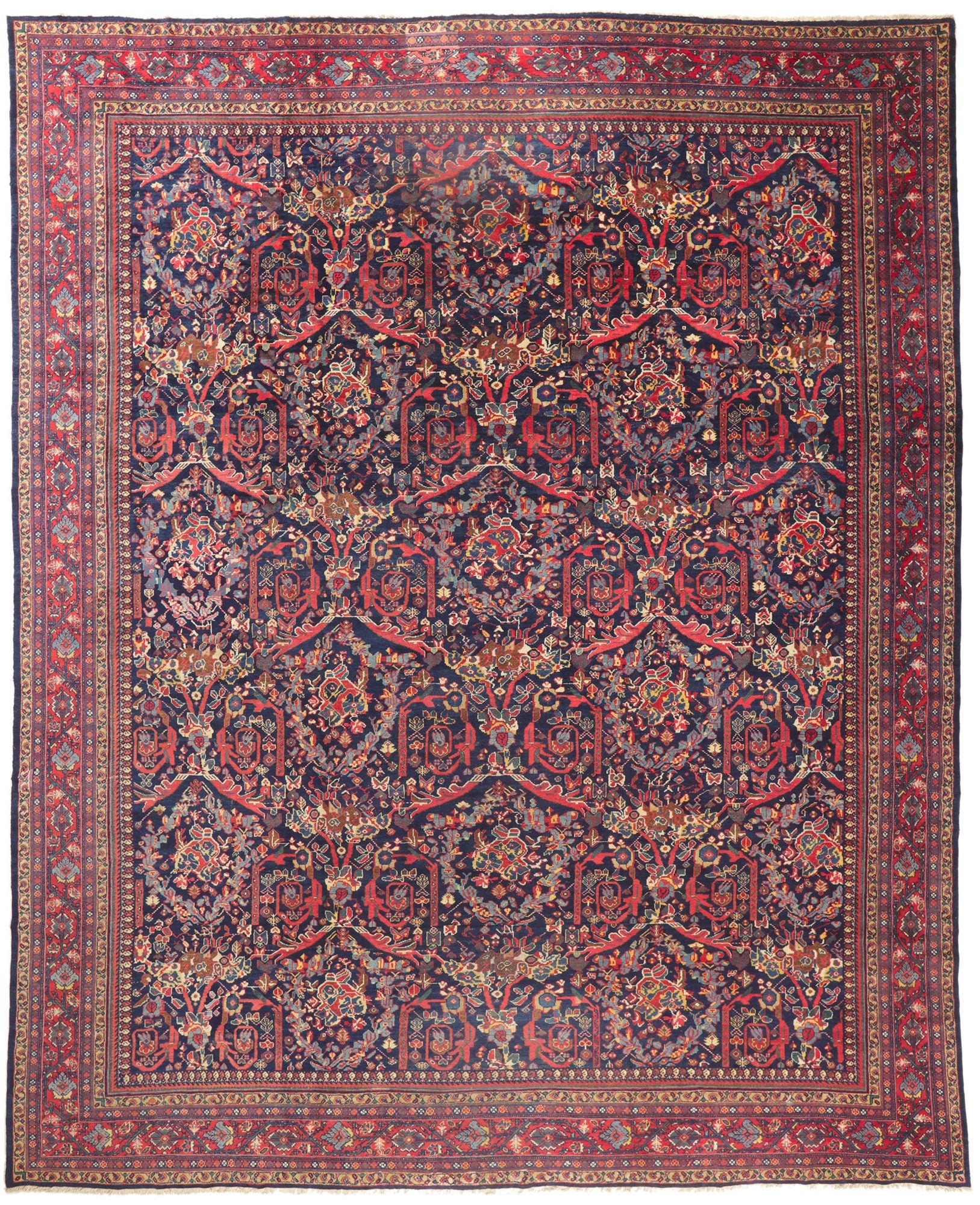 14 x 18 Antique Persian Mahal Rug 78520