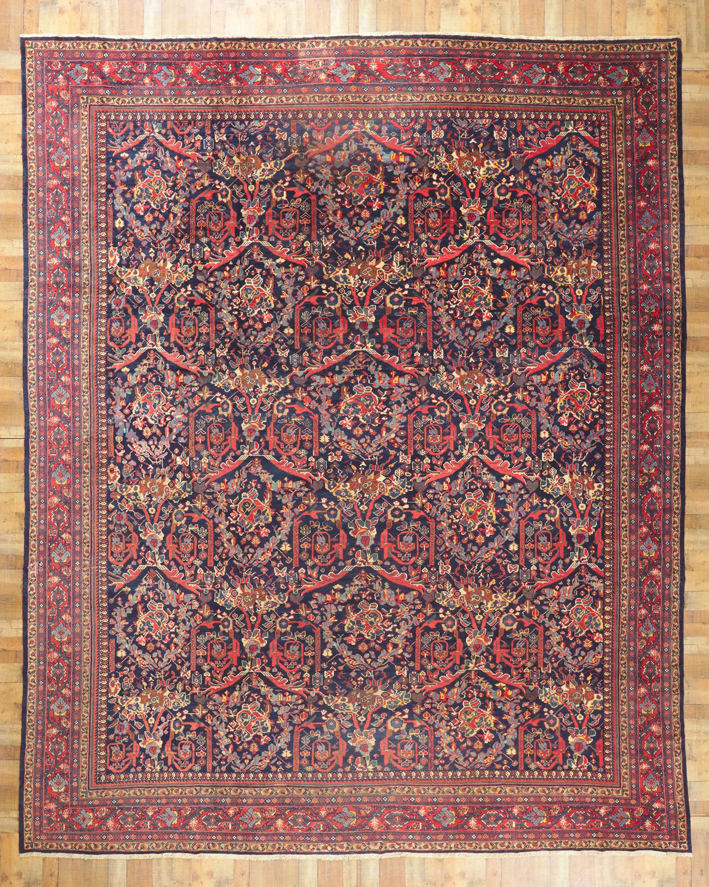 14 x 18 Antique Persian Mahal Rug 78520