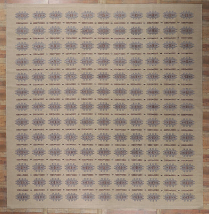 14 x 15 Scandinavian Modern Swedish Inspired Kilim Rug 30791