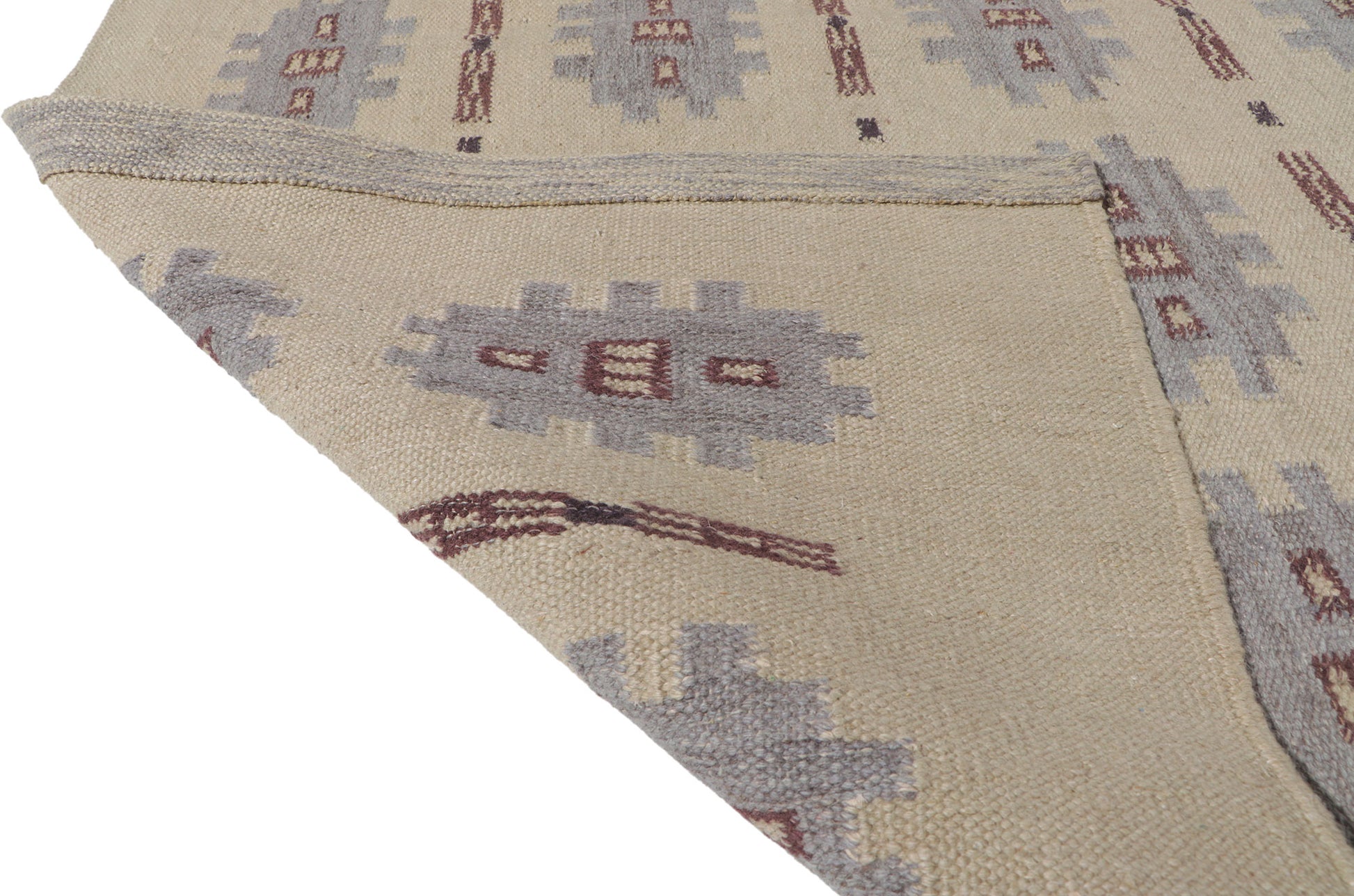 14 x 15 Scandinavian Modern Swedish Inspired Kilim Rug 30791
