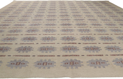 14 x 15 Scandinavian Modern Swedish Inspired Kilim Rug 30791