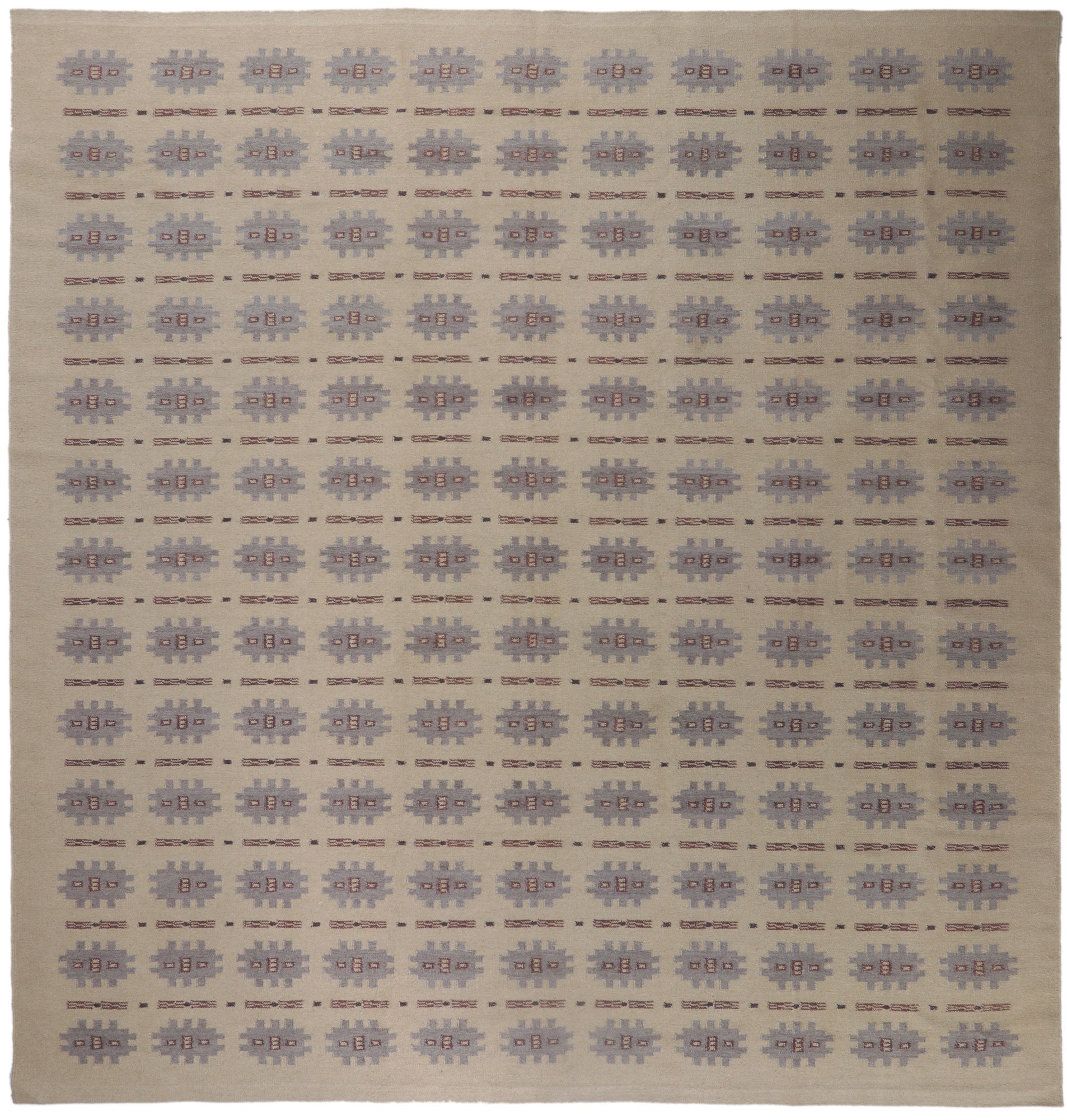 14 x 15 Scandinavian Modern Swedish Inspired Kilim Rug 30791