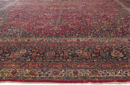 14 x 25 Antique Persian Mashhad Rug 78415