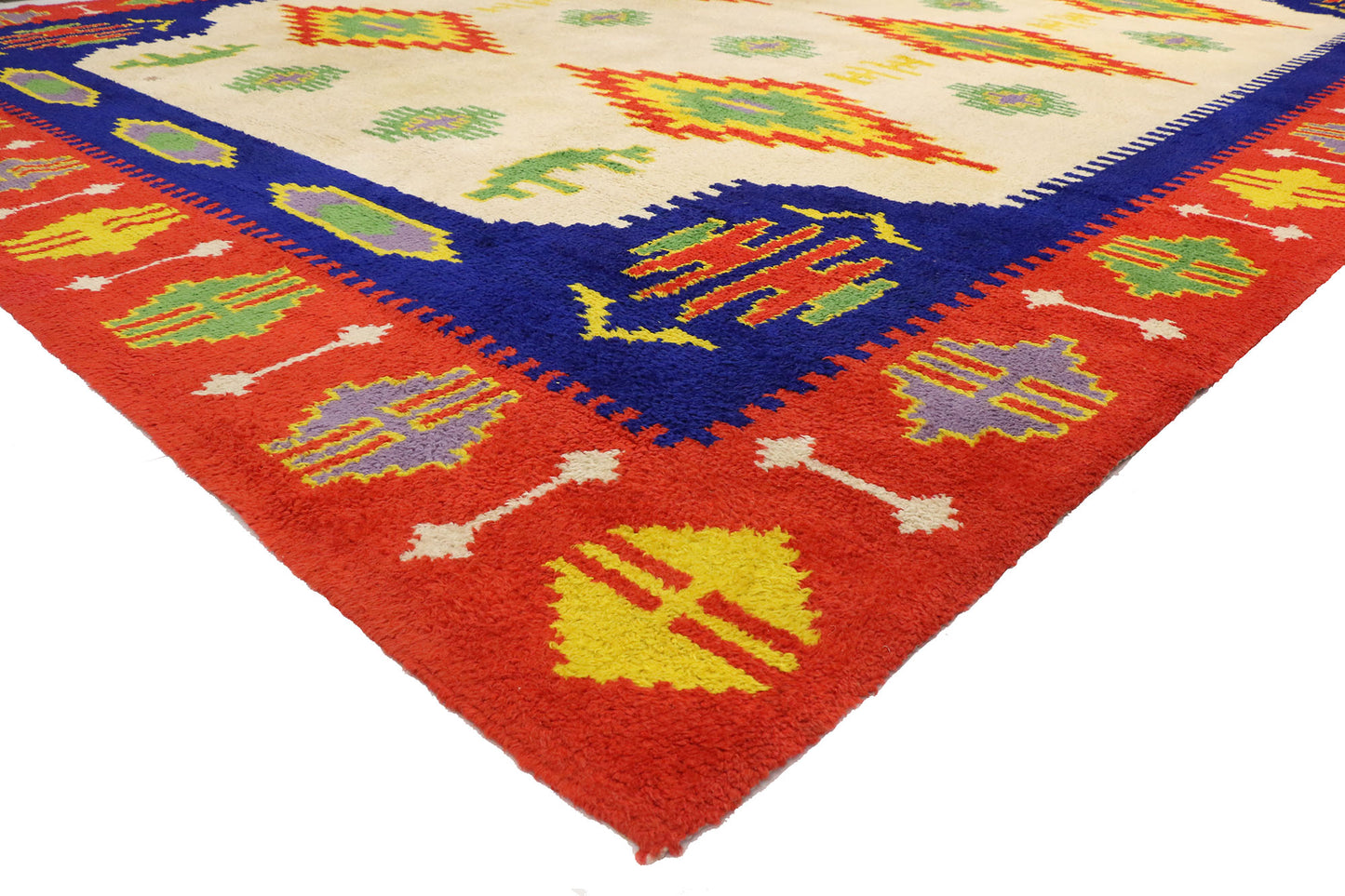 14 x 19 Vintage Rabat Moroccan Rug 77201