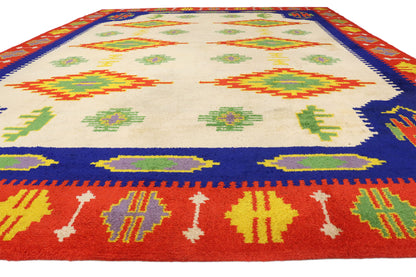 14 x 19 Vintage Rabat Moroccan Rug 77201