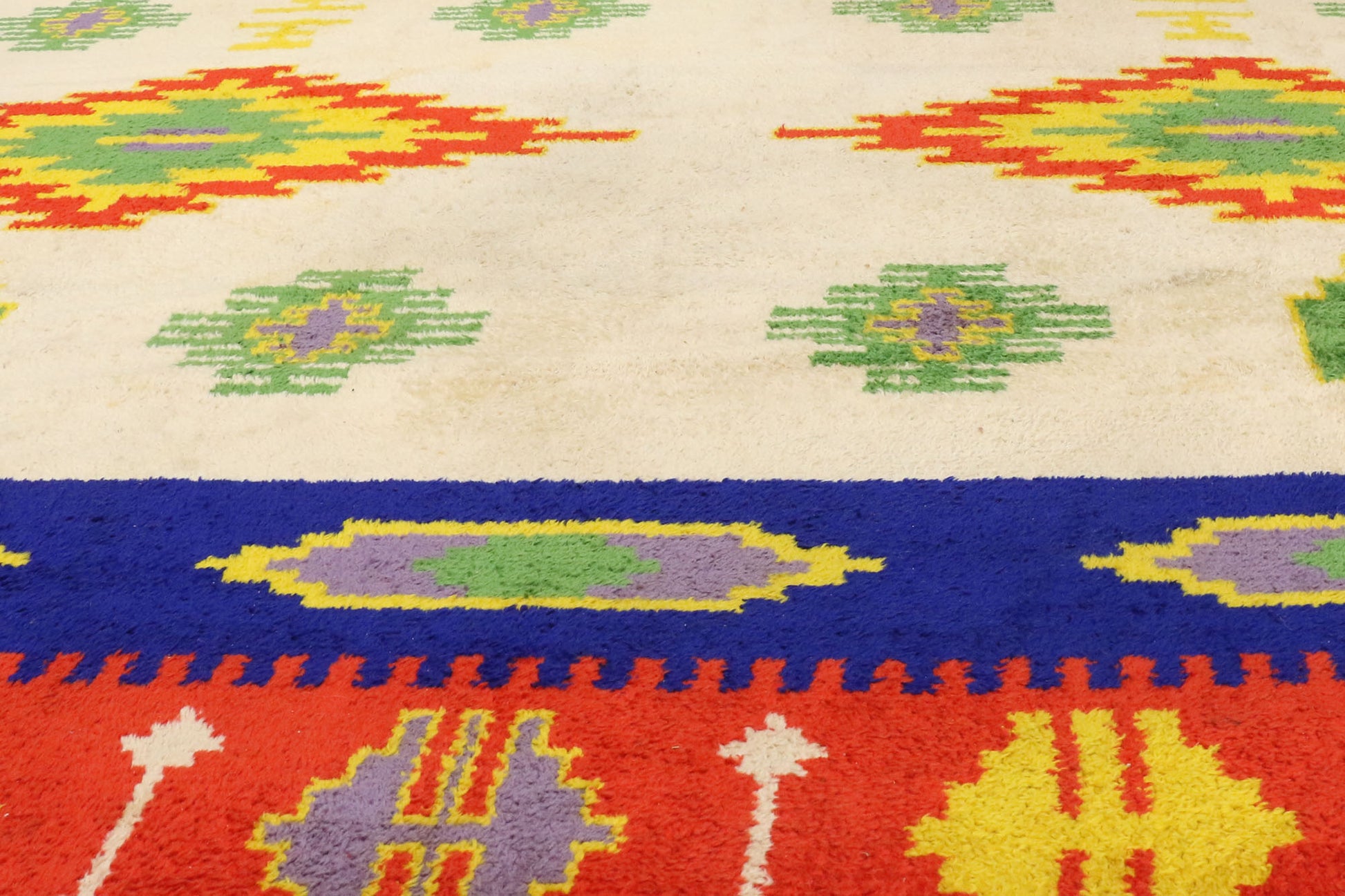14 x 19 Vintage Rabat Moroccan Rug 77201