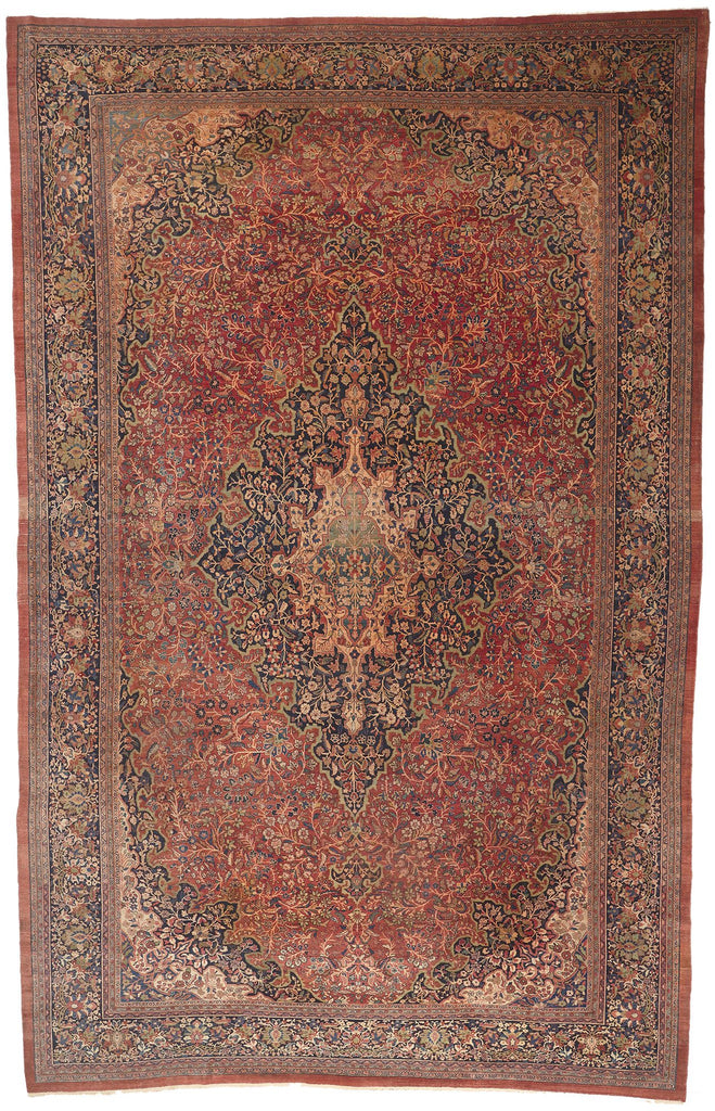 14 x 22 Antique Persian Farahan Rug 78651
