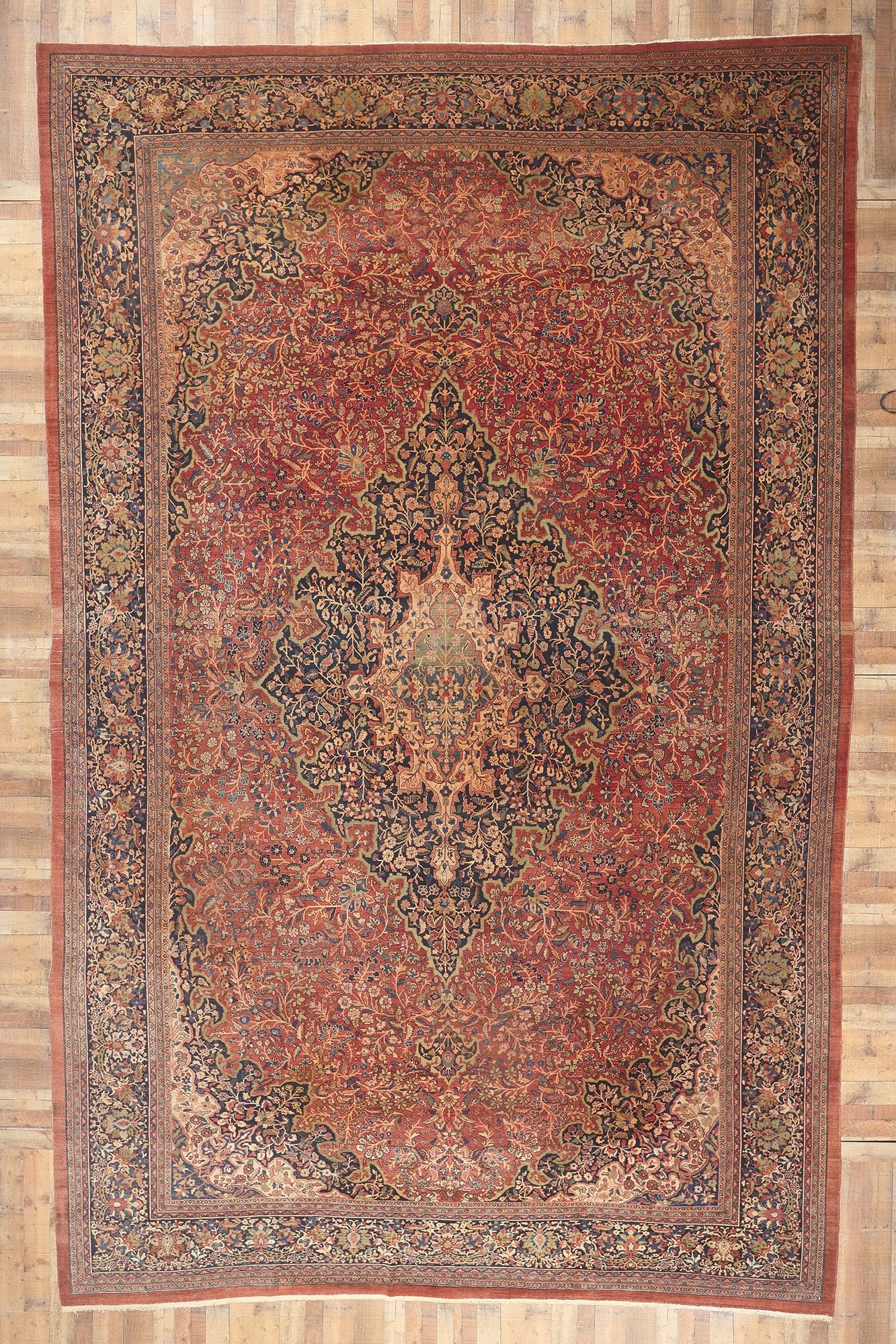 14 x 22 Antique Persian Farahan Rug 78651