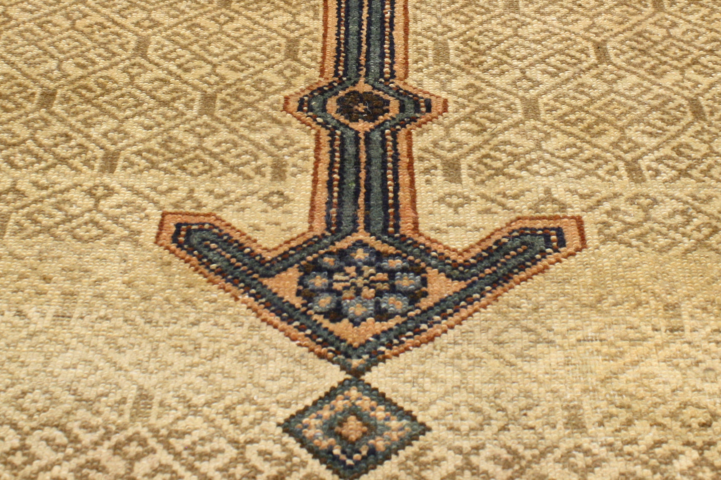 14 x 24 - Brown Antique Persian Malayer Rug - 74396