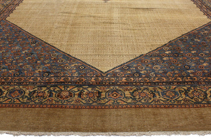 14 x 24 - Brown Antique Persian Malayer Rug - 74396