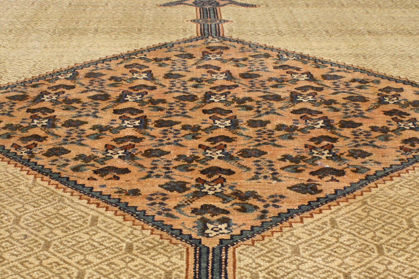 14 x 24 - Brown Antique Persian Malayer Rug - 74396