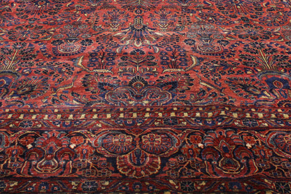 14 x 31 Antique Persian Sarouk Rug 74845