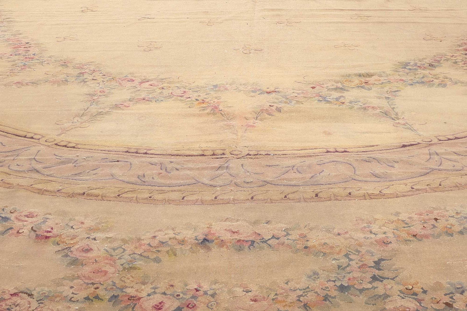 15 x 25 Antique French Aubusson Rug 74394