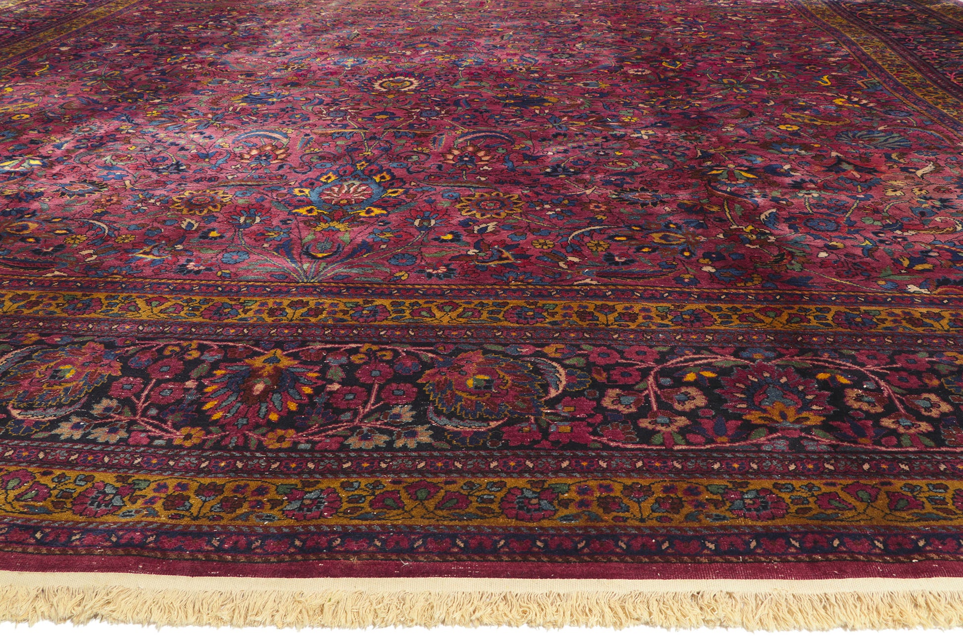 15 x 24 Antique Persian Mashhad Rug 78355