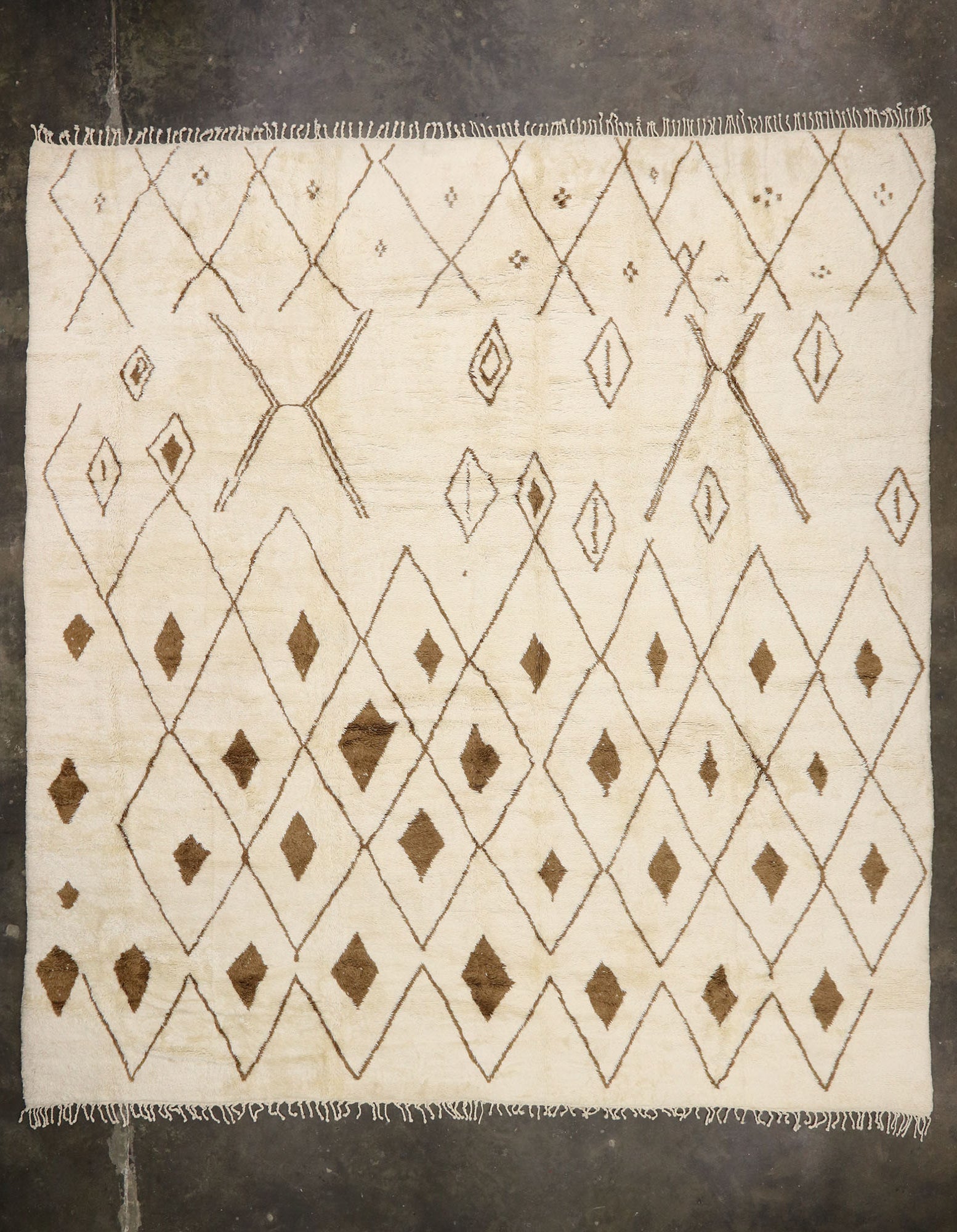 15 x 16 Large Neutral Moroccan Rug 21146