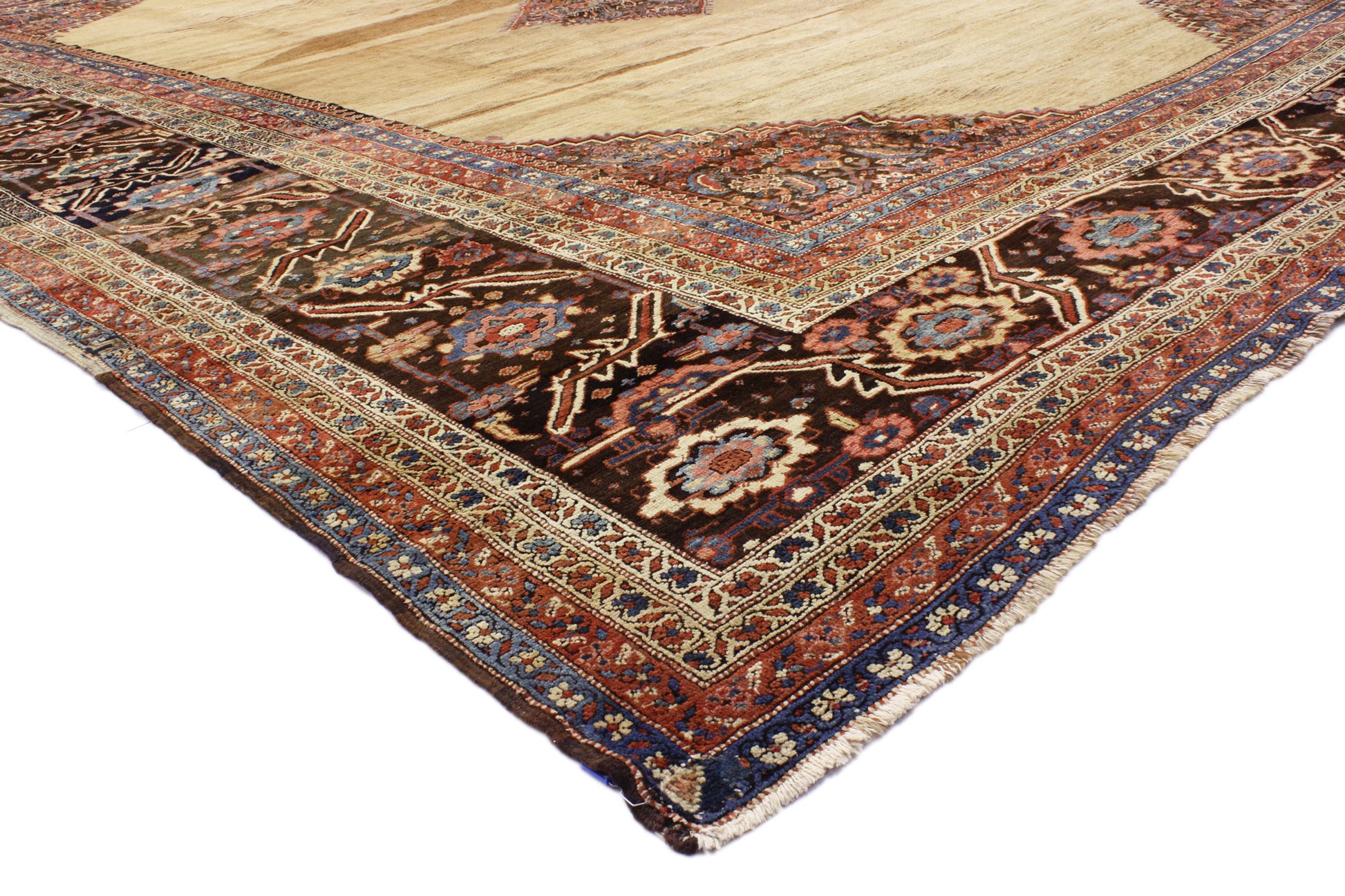 15 x 19 Antique Persian Bakshaish Rug 73055