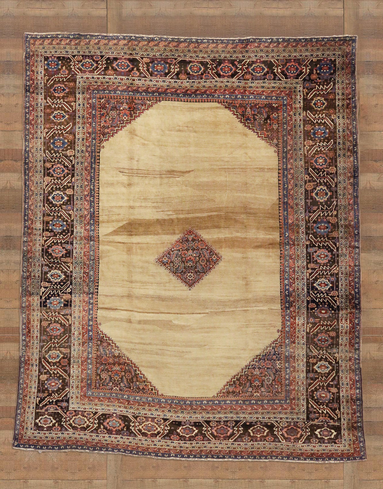 15 x 19 Antique Persian Bakshaish Rug 73055