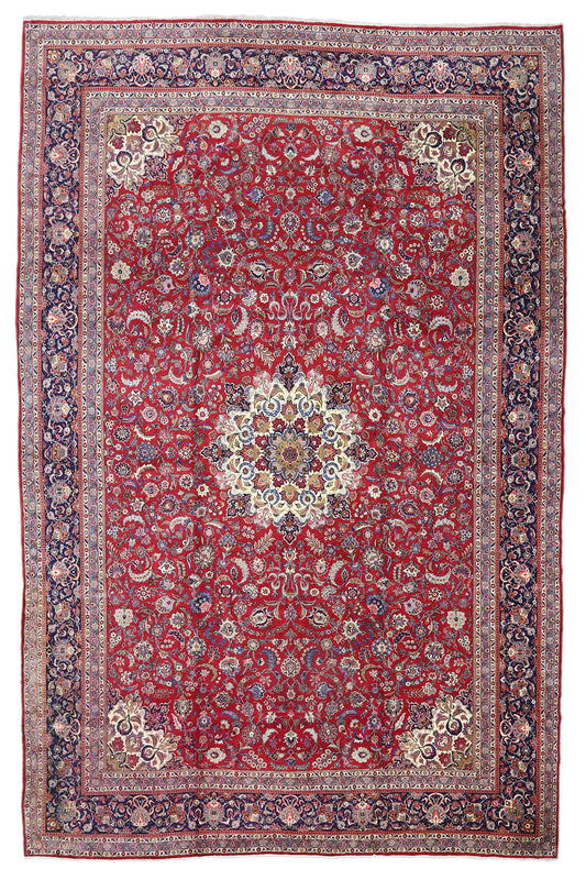 15 x 23 Antique Persian Kashan Rug 75650