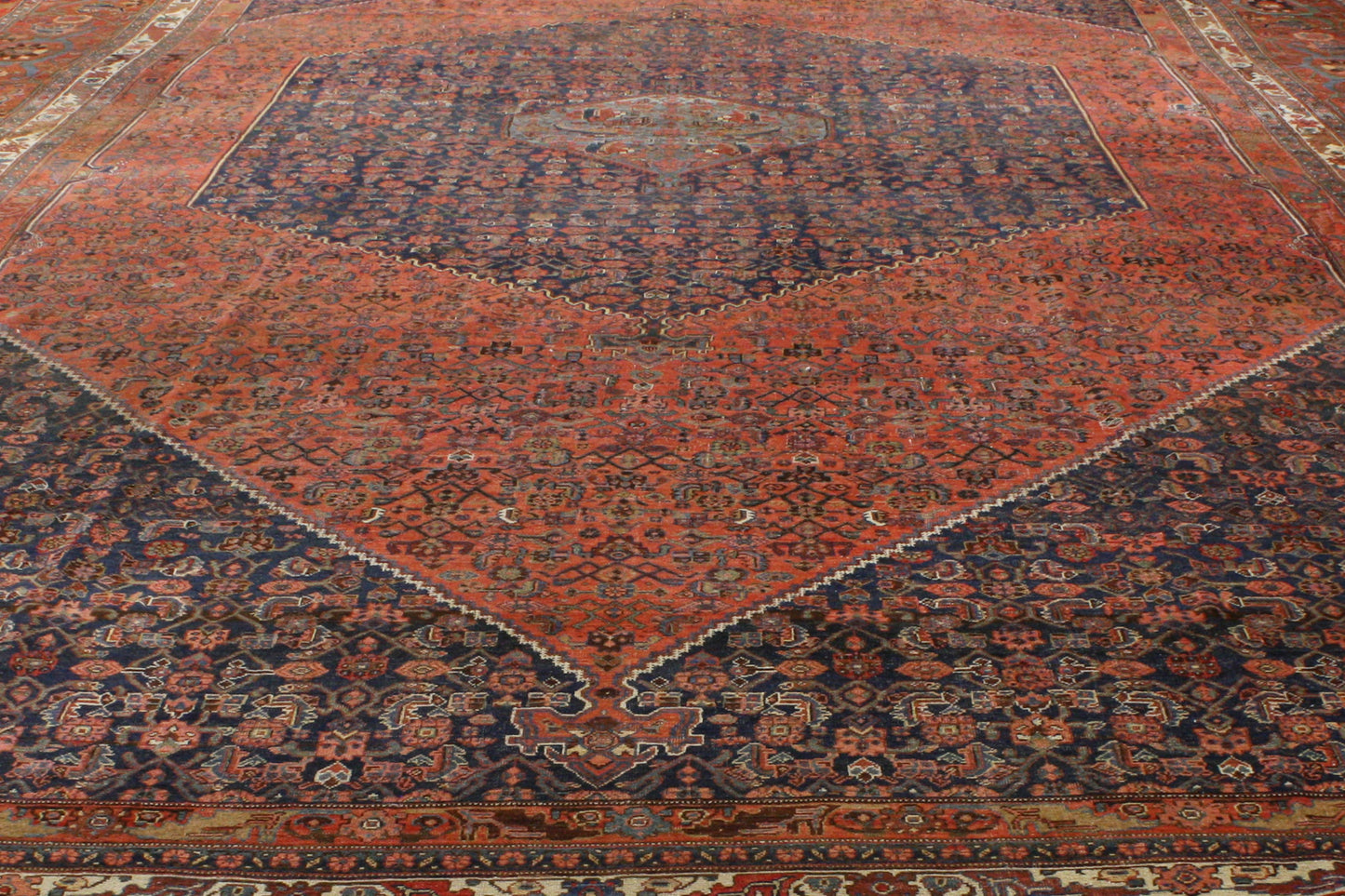 15 x 26 Antique Persian Bijar Rug 73125