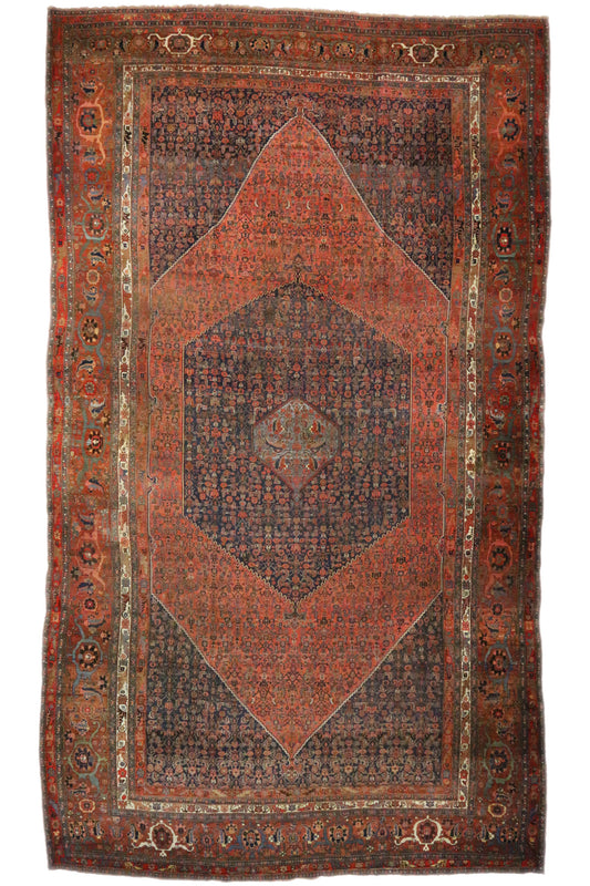 15 x 26 Antique Persian Bijar Rug 73125
